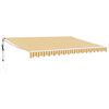 vidaXL Toldo retr&aacute;til autom&aacute;tico 4x3 m amarelo e branco