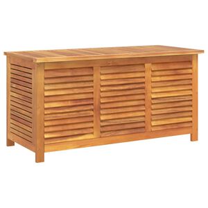 vidaXL Caixa arruma&ccedil;&atilde;o jardim c/ veneziana 113x50x56 cm ac&aacute;cia maci&ccedil;a