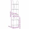 vidaXL Estante Carvalho Defumado 40 x 30 x 183 cm Madeira processada