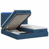 vidaXL Cama Ottoman com Colch&atilde;o e LED Azul 180 x 200 cm Tecido