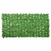 vidaXL Tela de varanda com folhas verdes 200x100 cm
