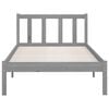 vidaXL Estrutura de cama 90x200 cm pinho maciço cinzento