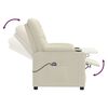 vidaXL Poltrona elevat&oacute;ria couro artificial cor creme