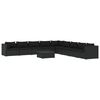 vidaXL 10 pcs conjunto lounge de jardim c/ almofad&otilde;es vime PE preto