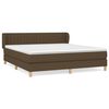 vidaXL Cama com molas/colch&atilde;o 160x200 cm tecido castanho-escuro