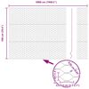 vidaXL Cerca Hexagonal Prateado 1 x 50 m Aço galvanizado