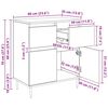 vidaXL Buffet com gaveta Madeira Antiga 60 x 35 x 70 cm