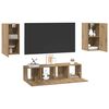 vidaXL Conjunto de m&oacute;vel de TV 4 pcs carvalho artisiano