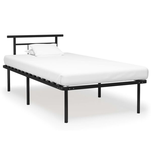 vidaXL Estrutura de cama 100x200 cm metal preto