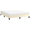 vidaXL Estrutura de cama 140x200 cm couro artificial cor creme