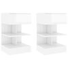 vidaXL Mesas de cabeceira 2 pcs 40x35x65 cm branco brilhante
