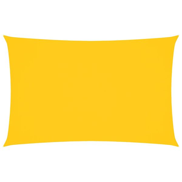 vidaXL Para-sol estilo vela tecido oxford retangular 4x7 m amarelo