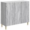 vidaXL Buffet Sonoma Cinzento 89 x 34,5 x 80 cm Derivados de Madeira