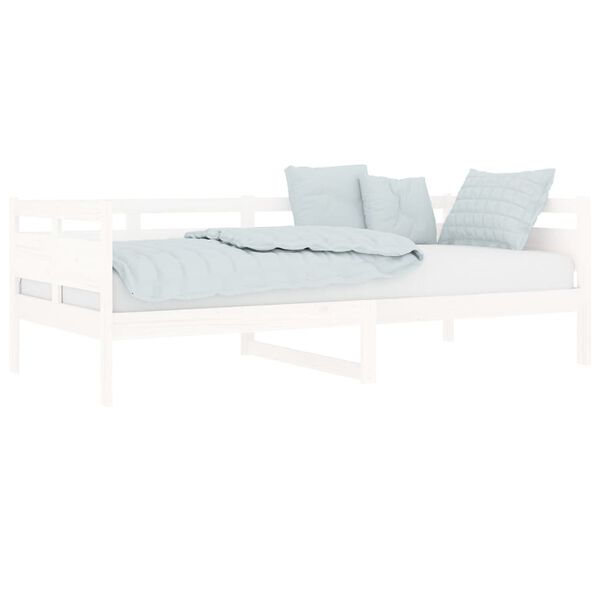 vidaXL Sof&aacute;-cama 90x200 cm madeira de pinho maci&ccedil;a branco