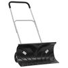 vidaXL P&aacute; de neve com pega extens&iacute;vel l&acirc;mina 66 cm a&ccedil;o preto
