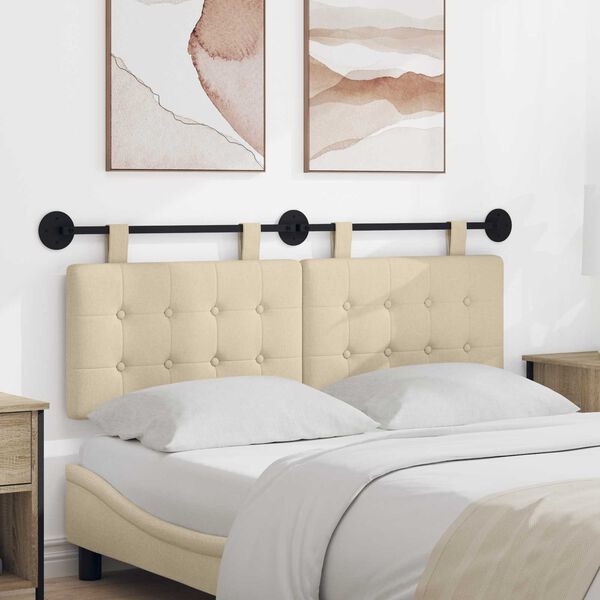 vidaXL Cabeceira Suspensa Montado na parede tecido