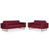 vidaXL 2 pcs conjunto de sof&aacute;s tecido vermelho tinto