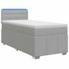 vidaXL Cama box spring com colch&atilde;o Cinzento-claro 80 x 200 cm Tecido