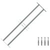 vidaXL Grelha seguran&ccedil;a ajust&aacute;vel p/ janelas com 2 traves 700-1050 mm