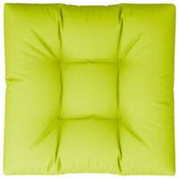 vidaXL Almofadão p/ sofá de paletes 70x70x12 cm tecido verde brilhante