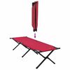 vidaXL Cama de Camping Dobrável Manual Vermelho Tecido Oxford