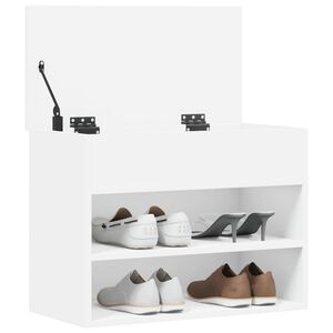 vidaXL Banco sapateira 60x30x45 cm derivados de madeira branco
