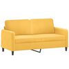 vidaXL Sof&aacute; 2 lugares c/ almofadas/almofad&otilde;es 140 cm veludo amarelo