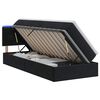 vidaXL Cama de Armazenamento LED com Colch&atilde;o Preto 100 x 200 cm Veludo