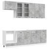 vidaXL Unidade de Cozinha LYON 8 pcs Cinzento Cimento