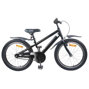 vidaXL Bicicleta Infantil 18 Polegadas para 5-7 anos Preto