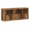 vidaXL Aparador LED Madeira antiga 162 x 37 x 67 cm