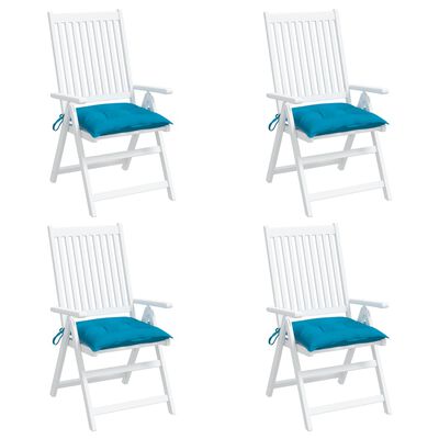 vidaXL Almofadões de cadeira 4 pcs 50x50x7 cm tecido oxford azul-claro