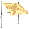 vidaXL Toldo retr&aacute;til manual com LED 200 cm branco e laranja