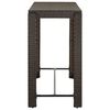 vidaXL 7 pcs conjunto de bar p/ jardim com almofad&otilde;es vime PE castanho