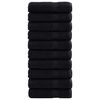 vidaXL Toalha de Convidado SOLUND 25 unid. Preto 100 x 150 cm 550 gsm