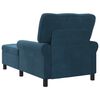vidaXL Chaise Lounge com almofada Azul 91 x 157 x 91 cm Veludo