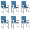 vidaXL Almofad&otilde;es lombares p/ cadeiras 6pcs 100x50x4cm mesclado tecido