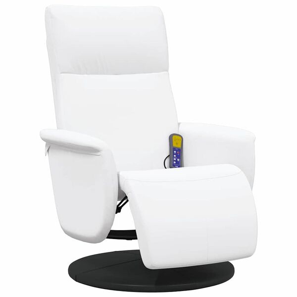 vidaXL Cadeira de Massagem Recliner Branco 71 x 90 x 105 cm