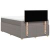 vidaXL Cama boxspring c/ colch&atilde;o 120x190cm tecido castanho-acinzentado