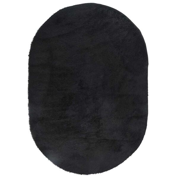 vidaXL Tapete shaggy de pelo alto NAVARRA 300x200 cm poli&eacute;ster preto