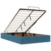 vidaXL Estrutura cama otomana colch&atilde;o 120x200cm veludo azul escuro