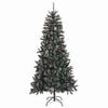 vidaXL &Aacute;rvore de Natal Artificial Verde 240 cm PVC, Pl&aacute;stico e A&ccedil;o