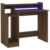 vidaXL Secret&aacute;ria com luzes LED 97x45x90cm madeira processada castanho