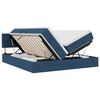 vidaXL Cama com Armazenamento Azul 180 x 200 cm Couro Sint&eacute;tico