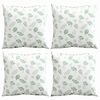 vidaXL Travesseiros Esparramados 4 pcs Padr&atilde;o de Folhas 50 x 50 cm
