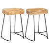 vidaXL Bancos de bar Gavin 2 pcs madeira mangueira maci&ccedil;a