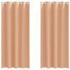 vidaXL Cortinas Blackout com Argolas 2 unid. Marrom Claro 260 x 140 cm
