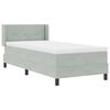 vidaXL Cama Box com colch&atilde;o Cinzento-claro 200 x 80 cm Veludo