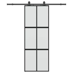 vidaXL Porta deslizante c/ conj. ferragens 76x205 cm vidro temperado