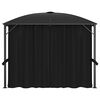 vidaXL Gazebo com cortinas 300x300x265 cm antracite